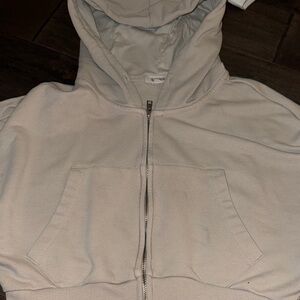 Garage Taupe Zip-Up Hoodie
